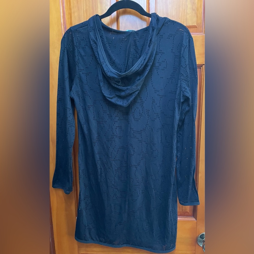 Balance Collection Women's Hooded Long Sleeve Swim Summer Cover-Up Hoodie - Picture 8 of 11